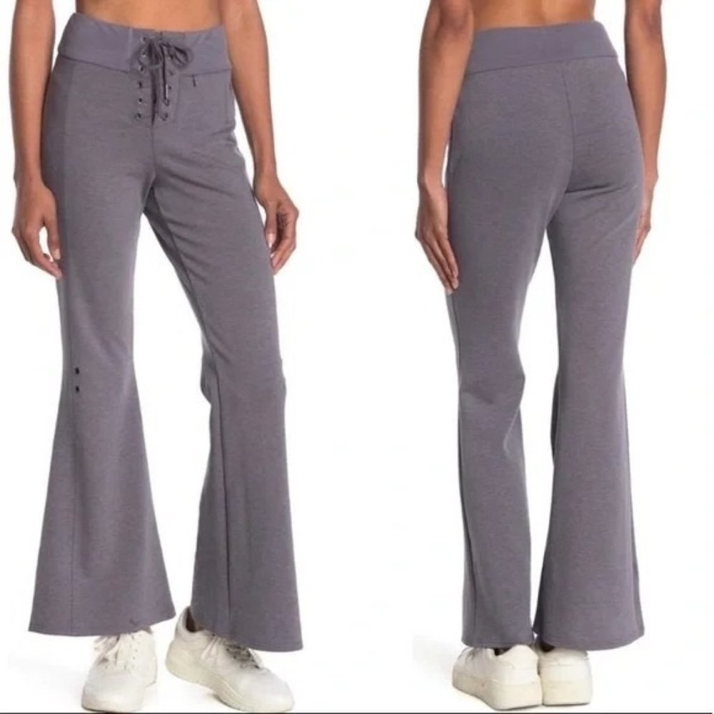 FREE PEOPLE Movement Downhill Flared Sweatpants Deep Sea NWT